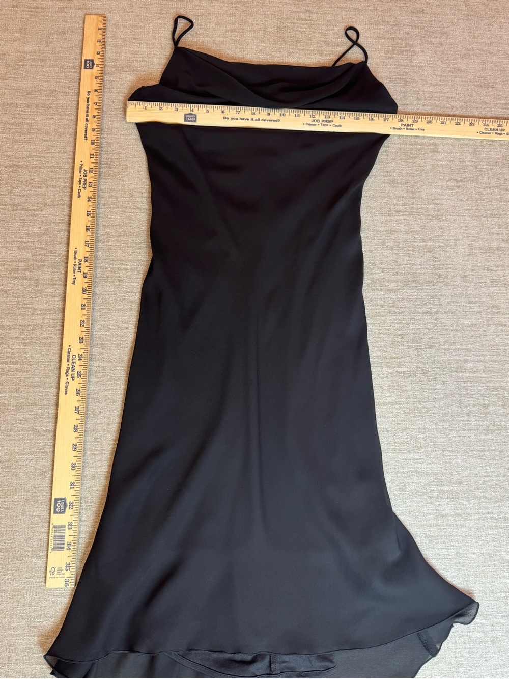 Black Cowl Neck Slip Dress - Perfect LBD - Picture 9 of 9